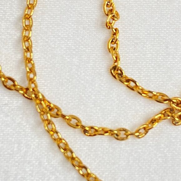 Avon Chain Necklace Minimalist Gold Tone Cable Links Choker - Picture 5 of 8